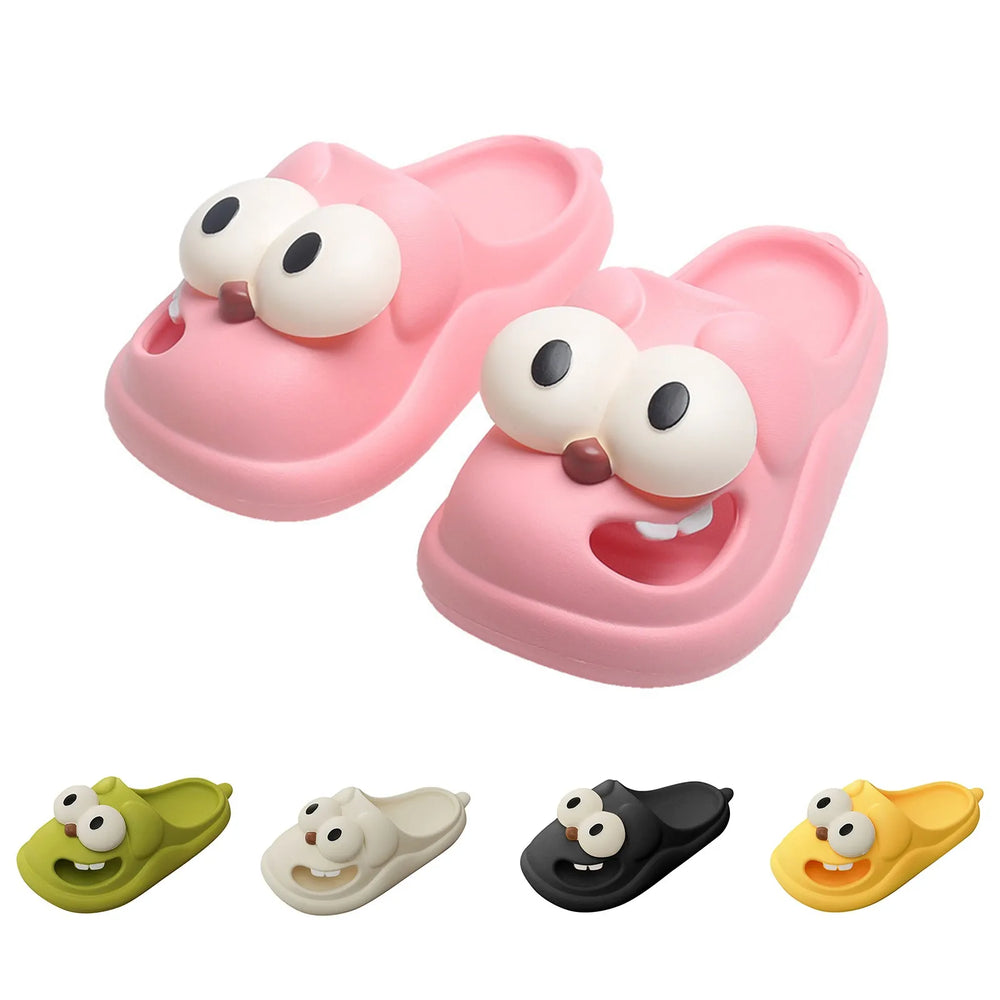 Cute Big-Eye Puppy Slippers for Women - Toki Toy Box