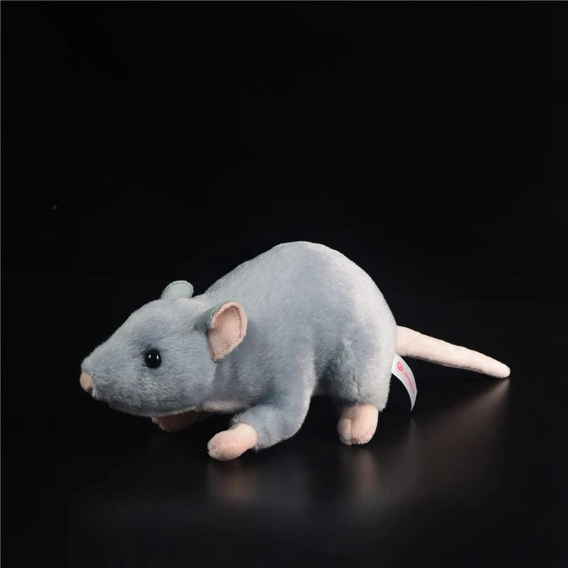 Realistic Gray Mouse Plush Toy for Animal Lovers