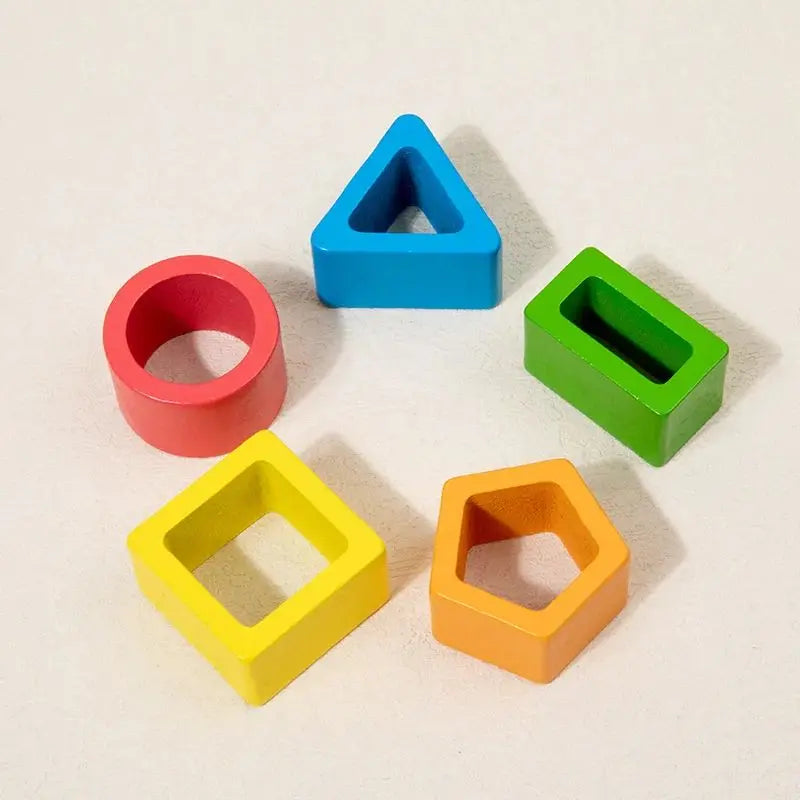 Montessori Wooden Shape Sorting Toy for Toddlers