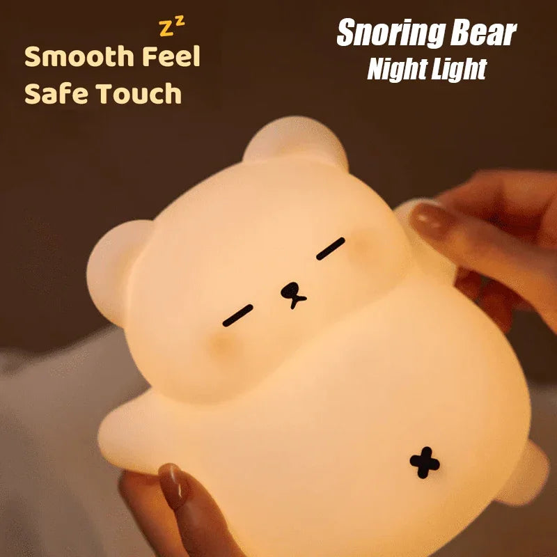 Cute Bear Night Light – Soft Glow Sleep Lamp for Kids - Toki Toy Box