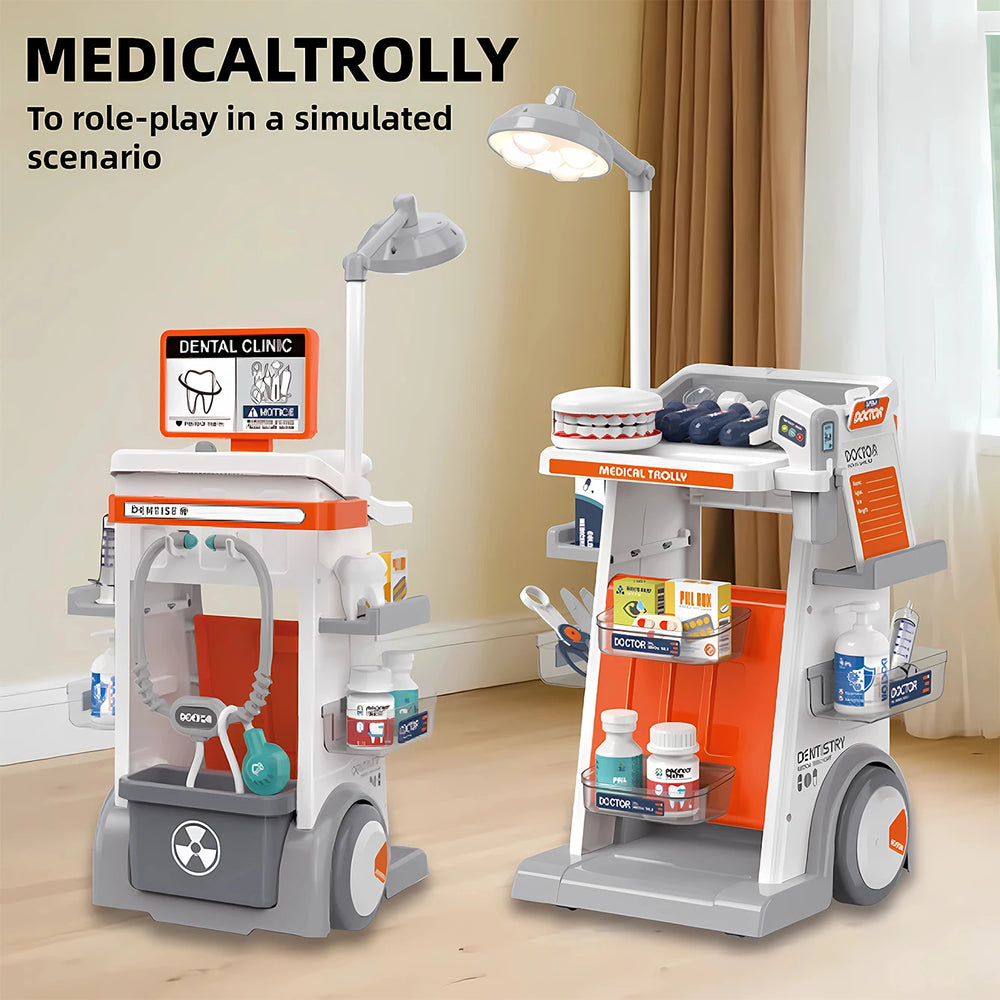 Kids Dentist Trolley Set – Pretend Clinic Role Play Kit