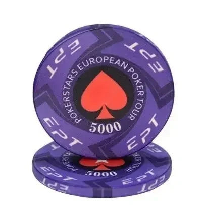 Premium Ceramic Game Chips Set – 10 Pieces