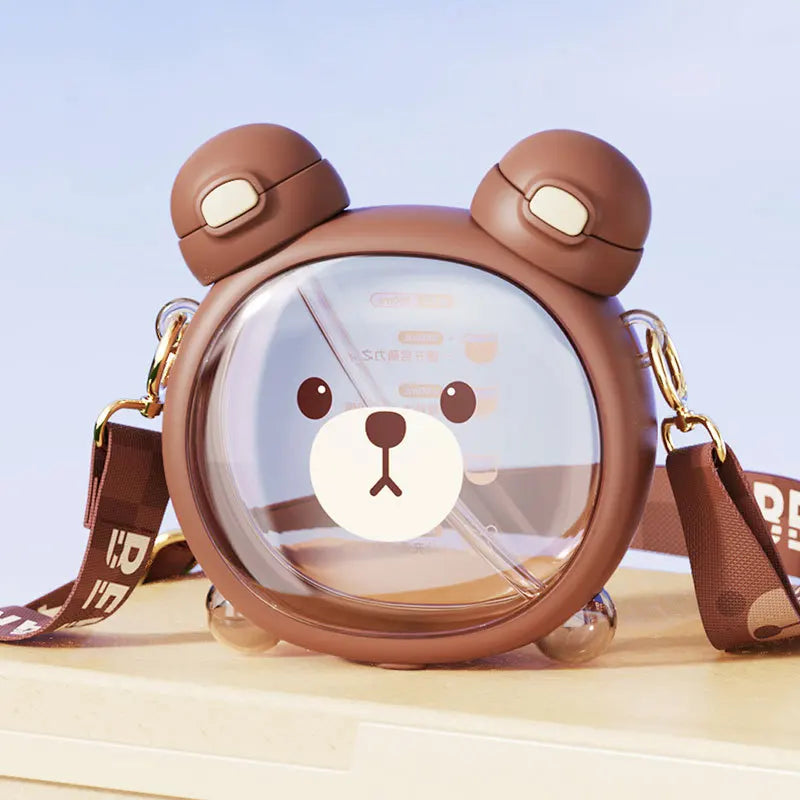 Cute Bear Straw Water Bottle – 750ml Kids Cup - Toki Toy Box