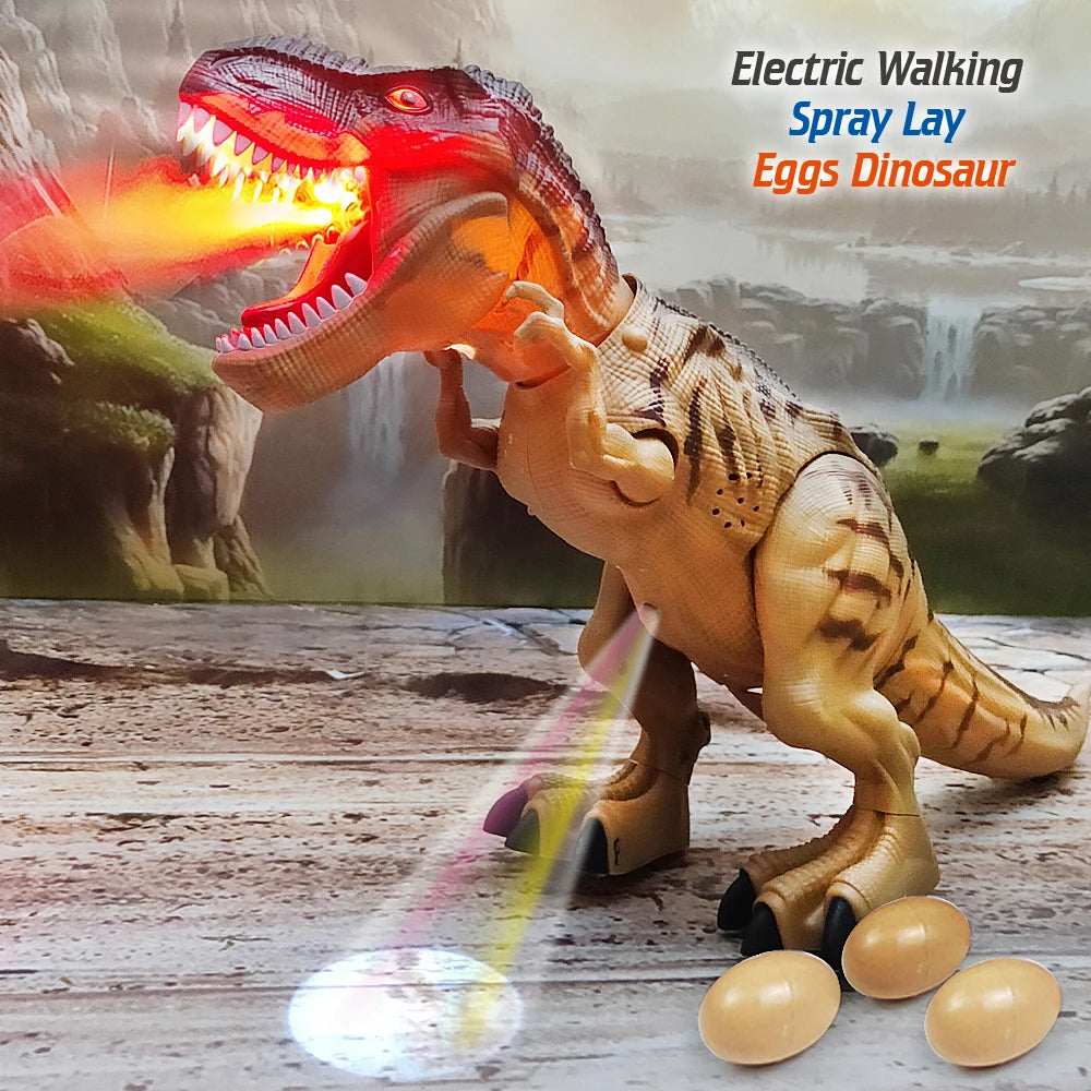 Walking Spray Dinosaur Robot Toy – Lights & Sounds – Side View | Toki Toy Box