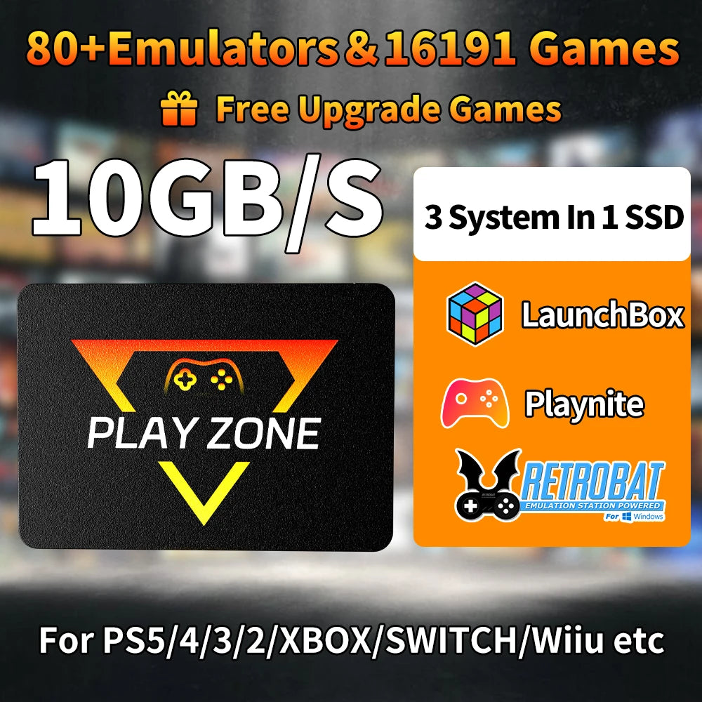 1TB Retro Gaming SSD Multi-System Emulator Hub