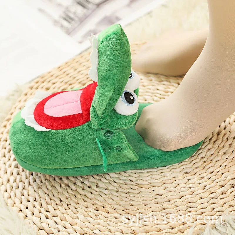 Crocodile Slippers – Funny Moving Mouth Cozy Home Shoes