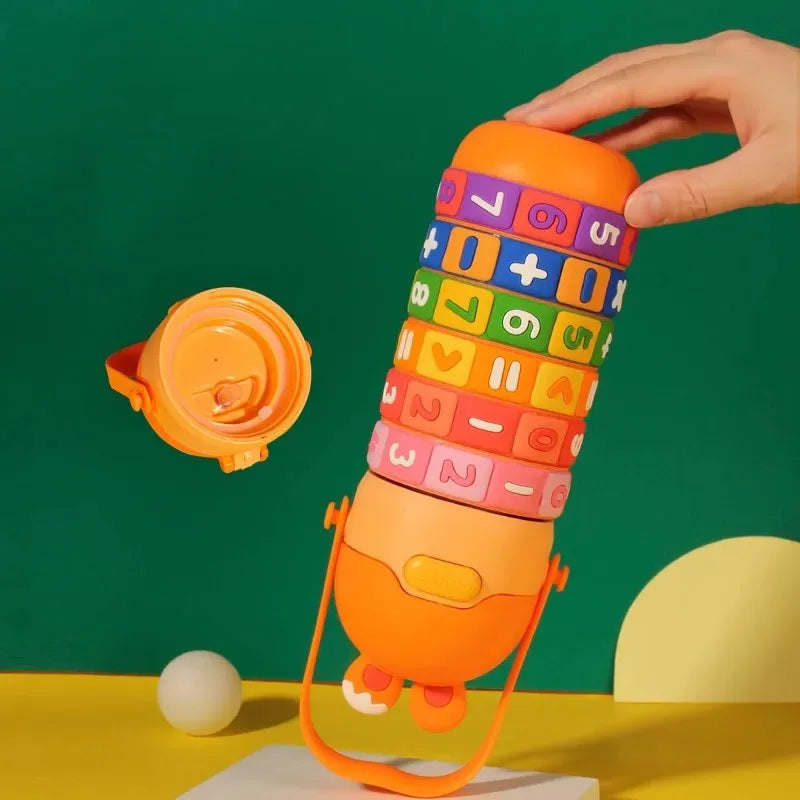 Kids Thermal Water Bottle – Digital Puzzle Straw Cup - Toki Toy Box