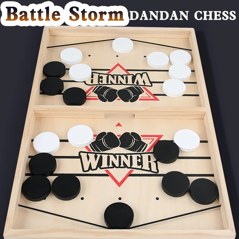 Sling Puck – Wooden Board Surface | Toki Toy Box