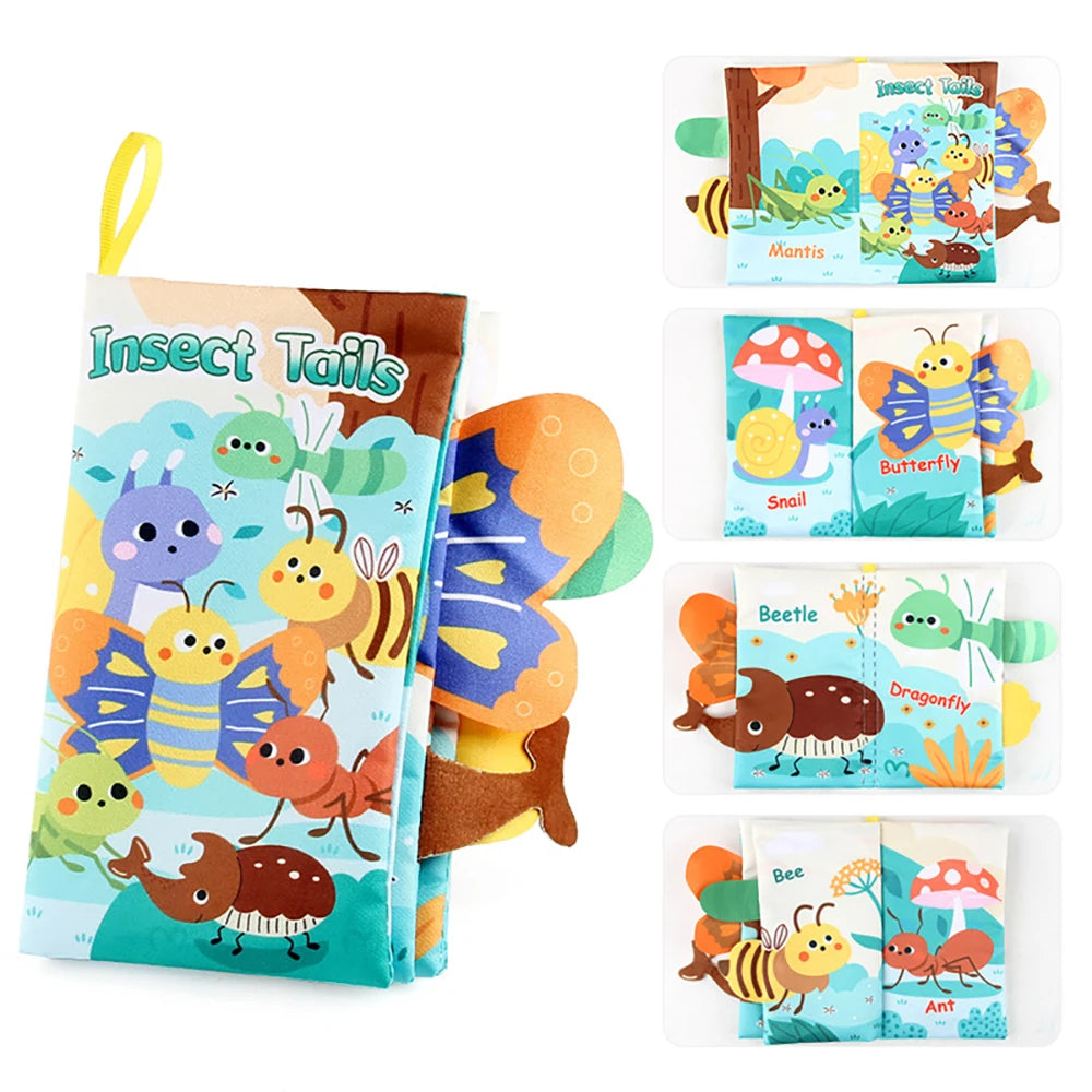 Baby Sensory Cloth Book with Animal Tails