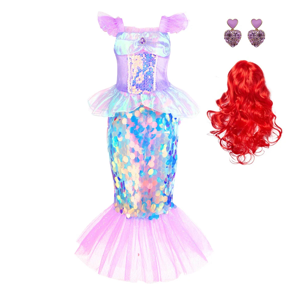 Sparkling Ocean Princess Dress for Kids