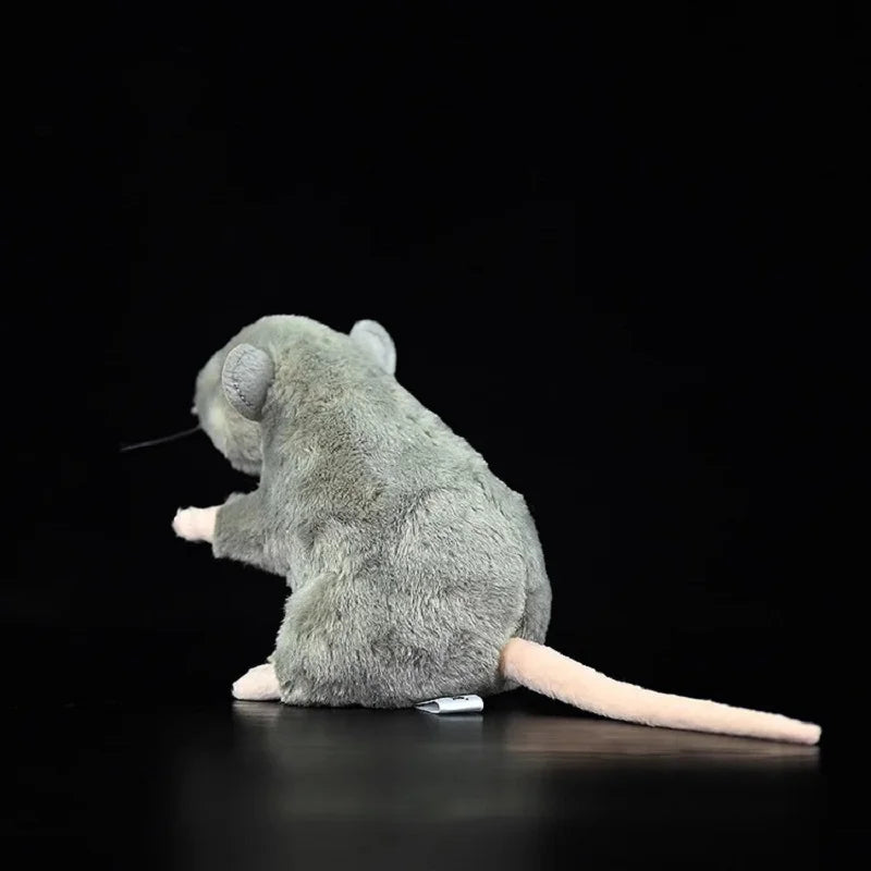Realistic Gray Mouse Plush Toy for Animal Lovers