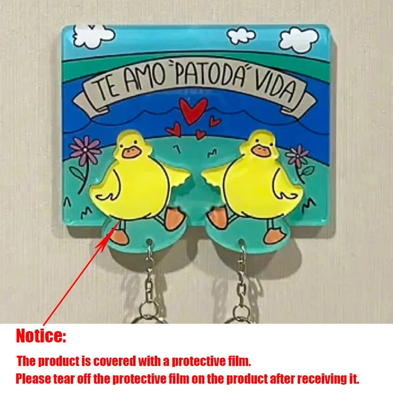Couple Duck Keychain Set – Cute Puzzle Key Holder Gift – Detail | Toki Toy Box