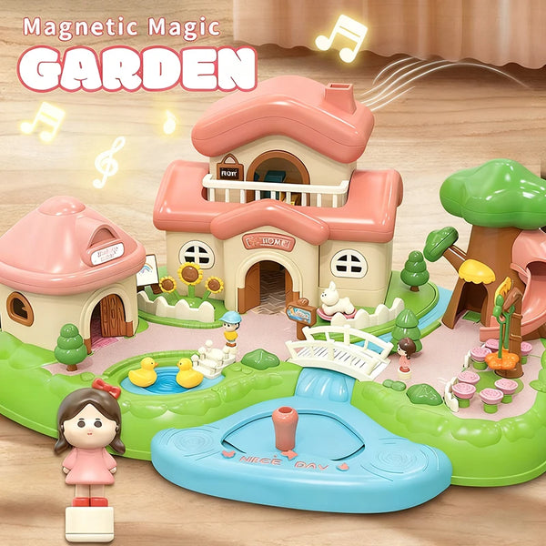 Magnetic Dollhouse Playset – Creative Princess Toy for Kids