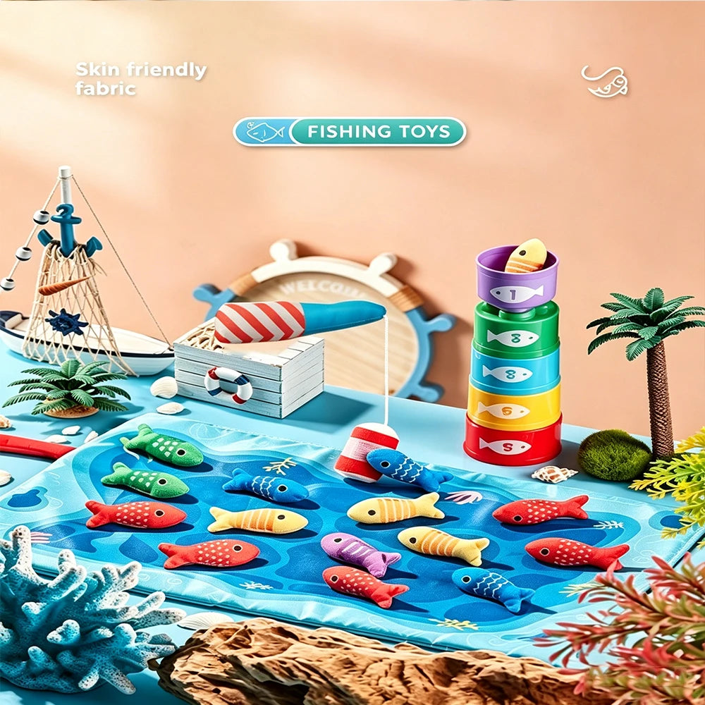 Fabric Fishing – Toddler Hooking Fish | Toki Toy Box