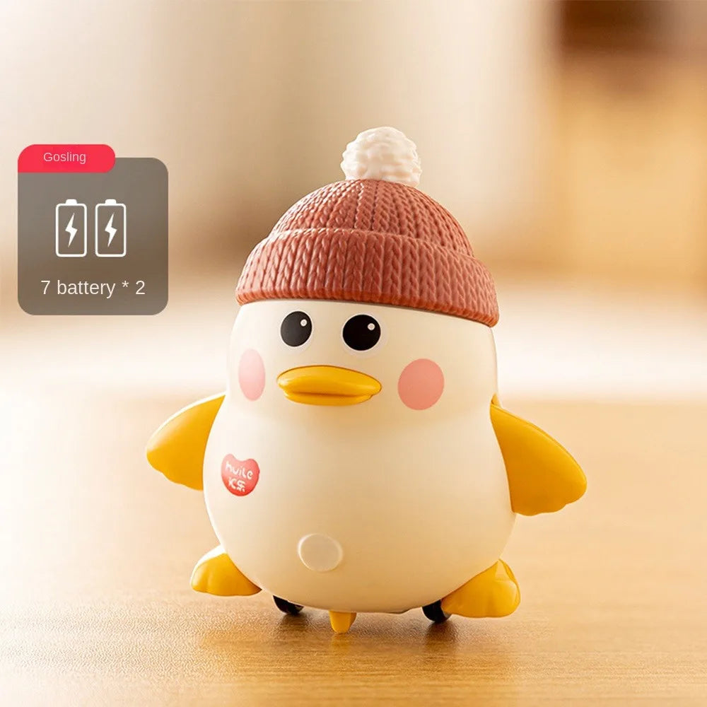 Crawling Duck Family Toy – Light-Up Musical Waddler