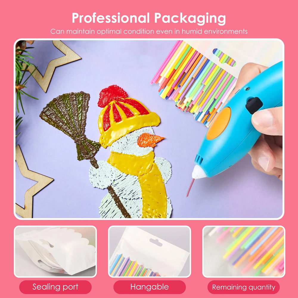 3D Pen Filament Refill Pack – 32 Vibrant Colors