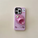 Cute Korean Kitty Crocs Magnetic Stand Case for iPhone 13–16 Pro Max