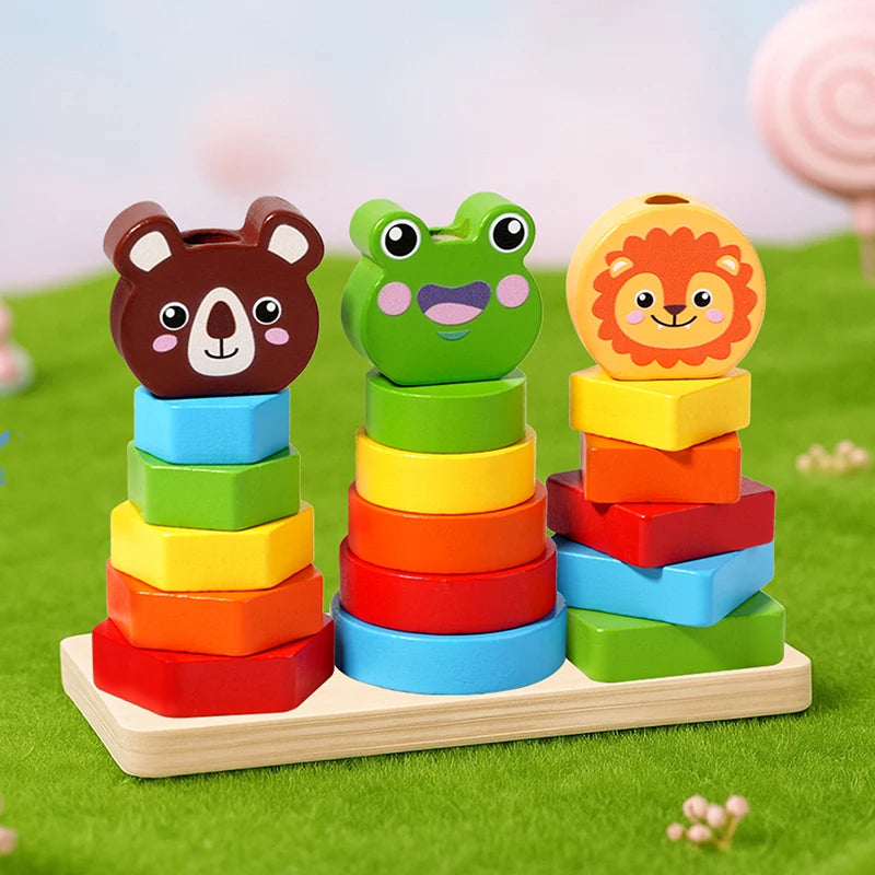 Montessori Wooden Shape Sorting Toy for Toddlers