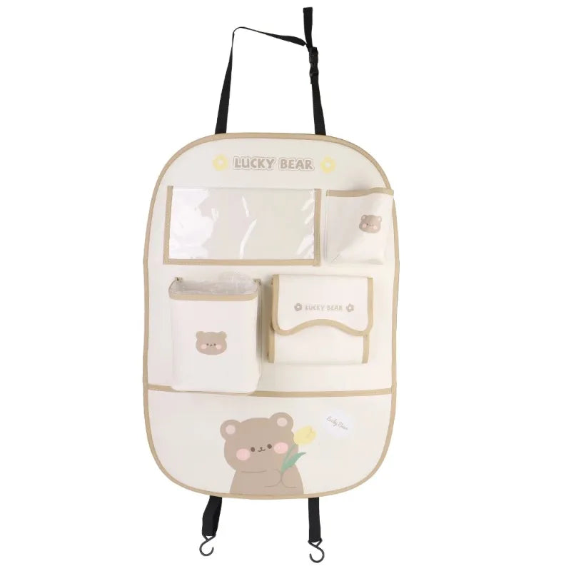 Kids Car Seat Organizer – Cartoon Kick Mat – Full Product | Toki Toy Box