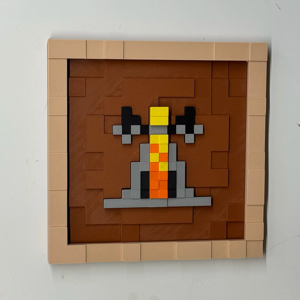 Pixel Game Item Frame – 3D Printed Display