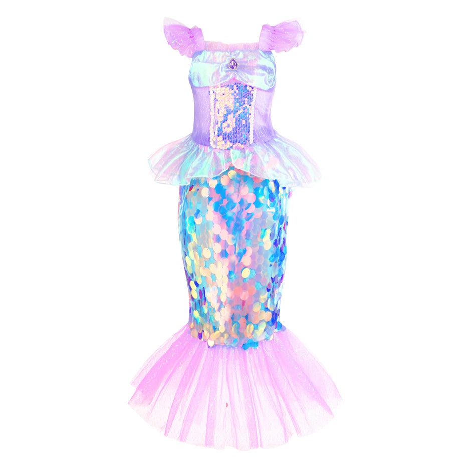 Sparkling Ocean Princess Dress for Kids