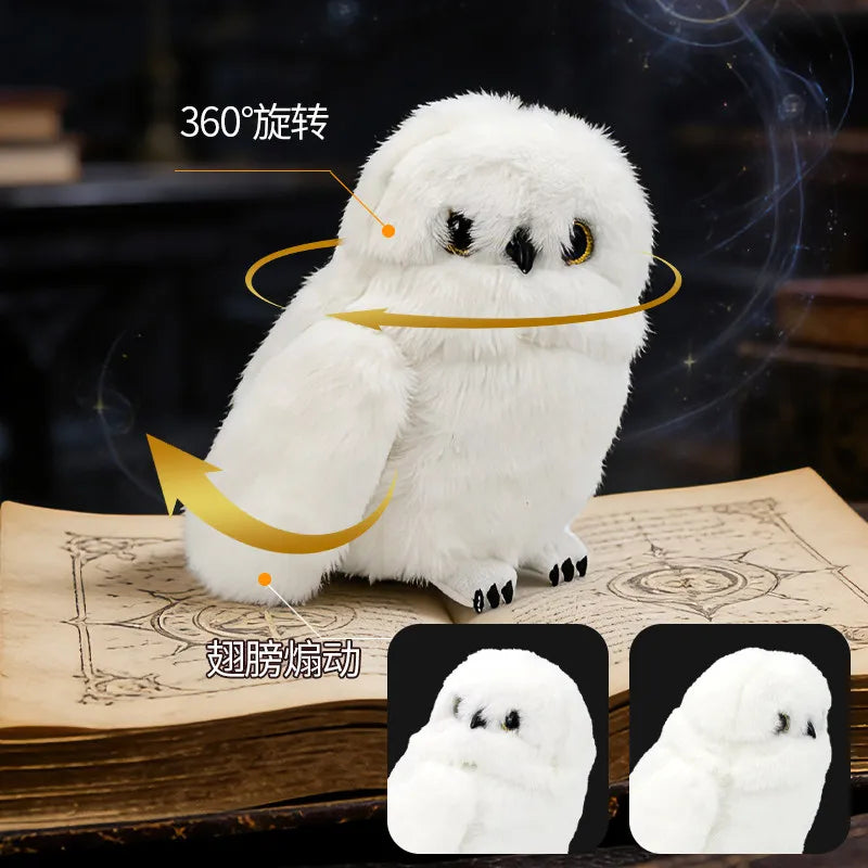 Interactive Snowy Owl – Magnetic Shoulder Pet Toy - Toki Toy Box