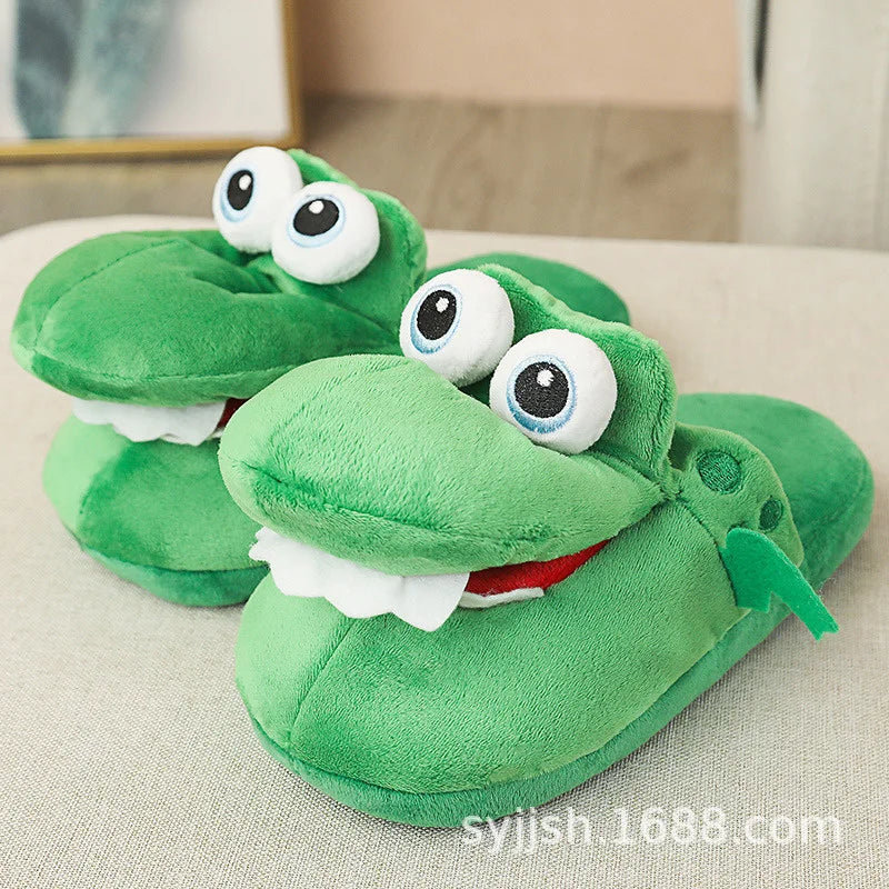 Crocodile Slippers – Funny Moving Mouth Cozy Home Shoes