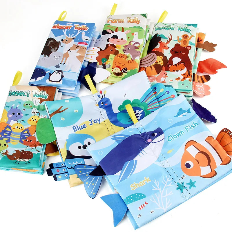 Baby Sensory Cloth Book with Animal Tails