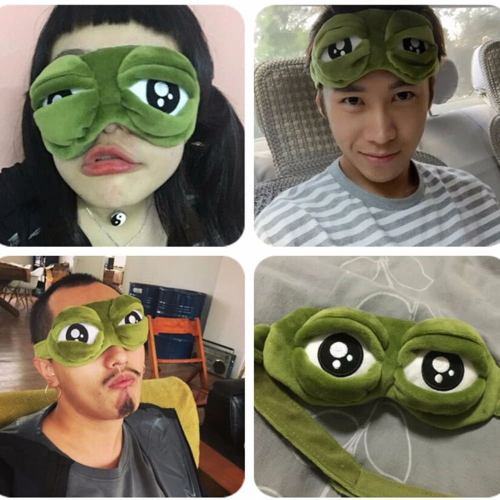 Sad Frog Sleep Mask Funny 3D Eye Cover | Toki Toy Box