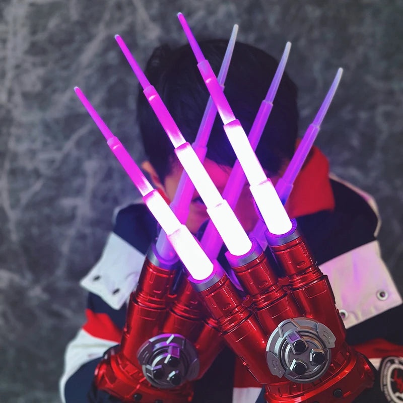 Light-Up Retractable Claw Gloves for Kids
