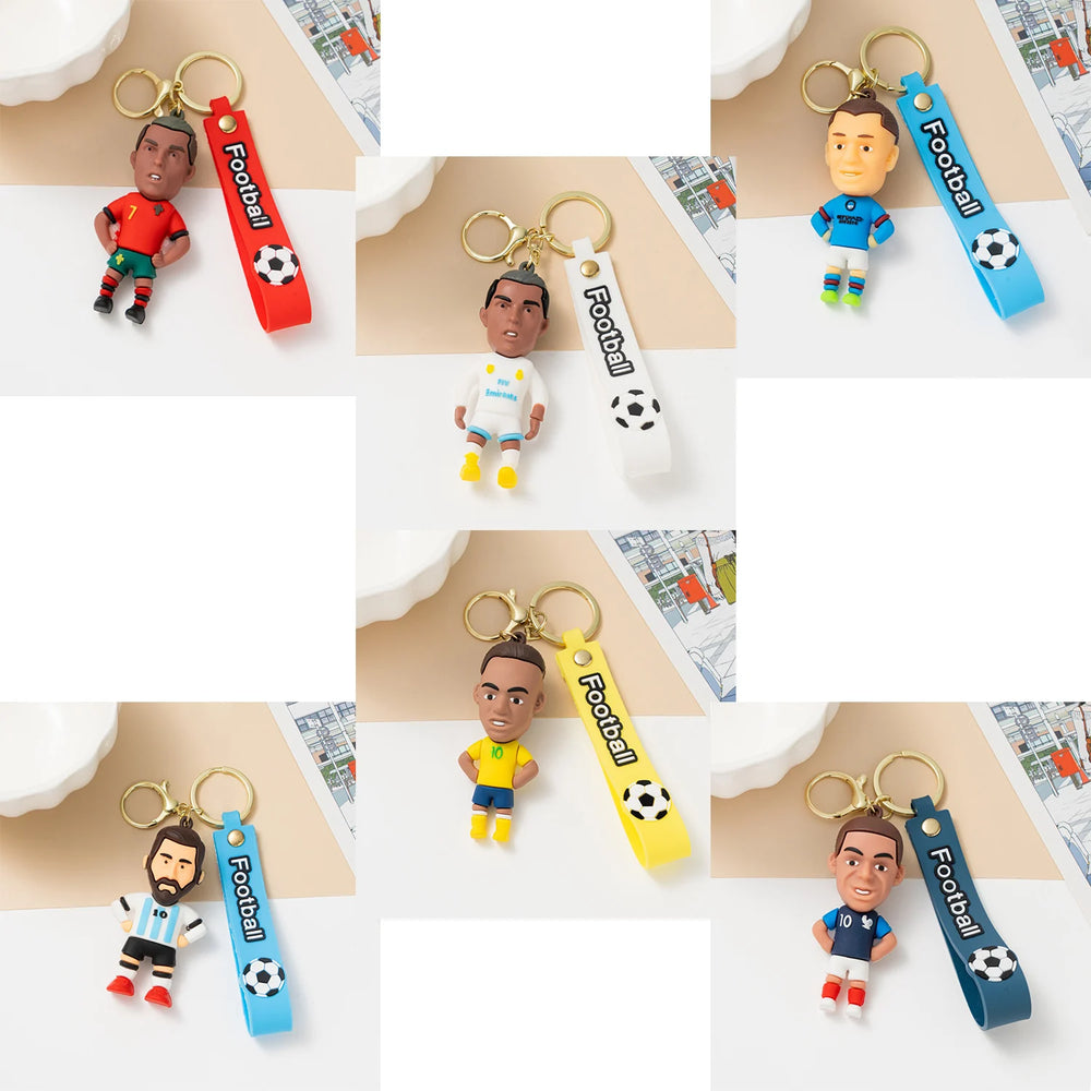 Football Player Keychain Set – 6 Collectible Figures