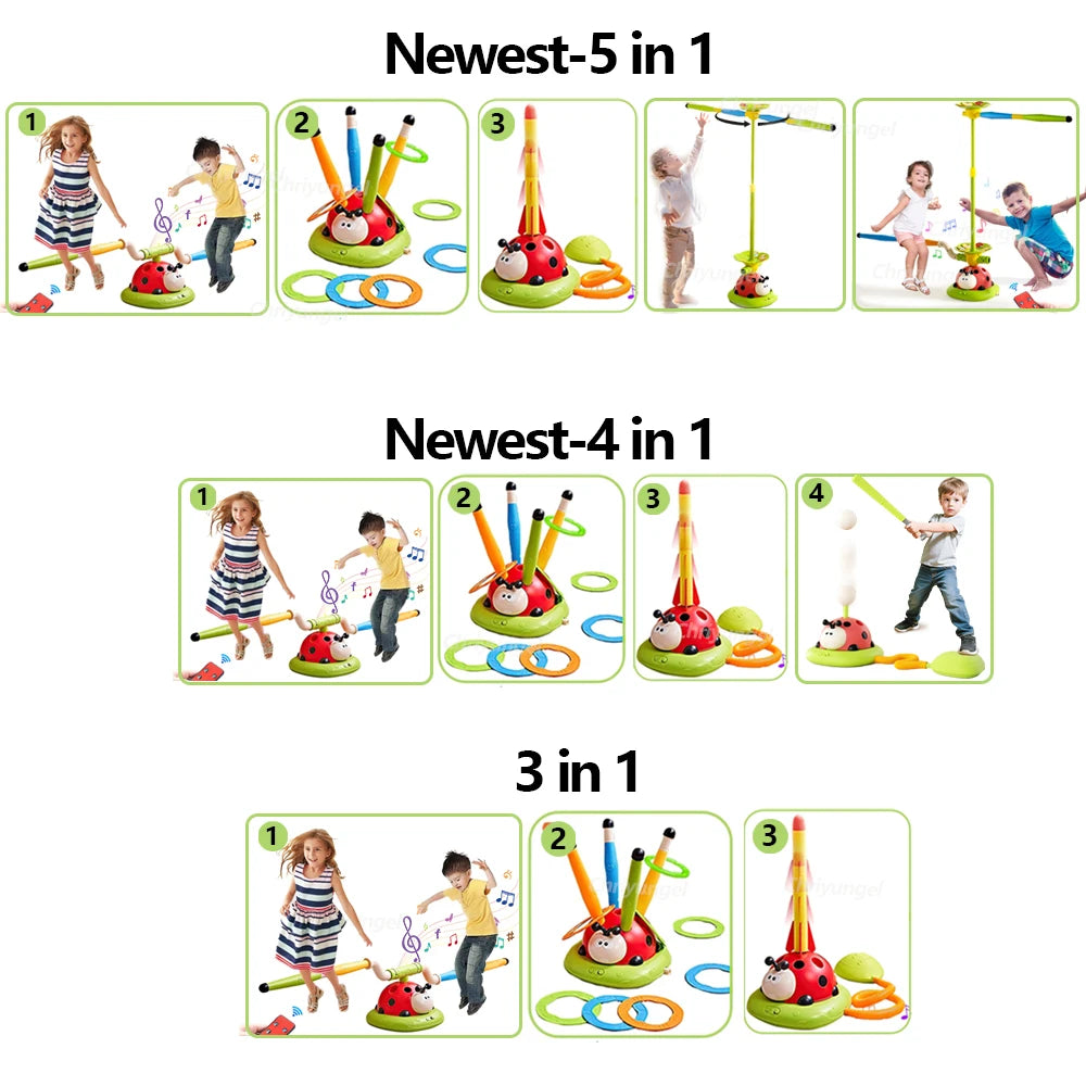 Musical Rocket Launcher Game – 3-in-1 Outdoor Play Set