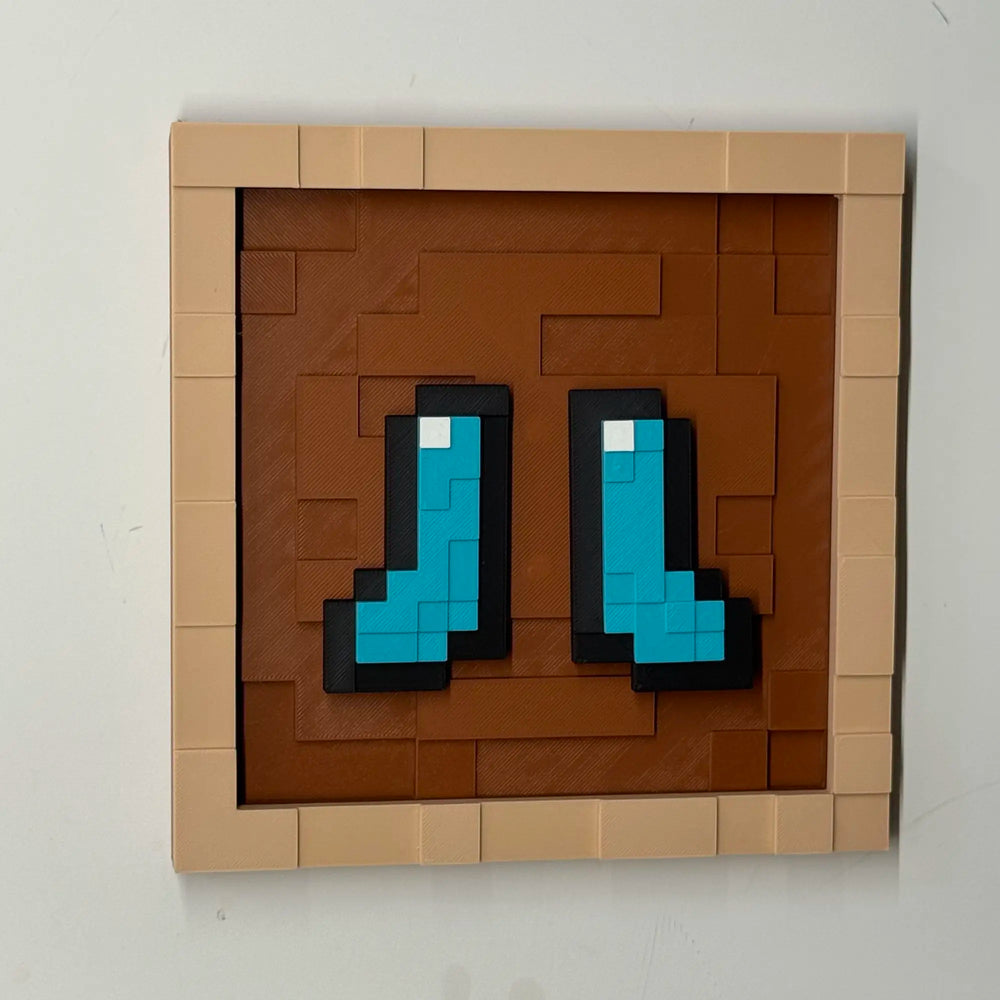 Pixel Game Item Frame – 3D Printed Display