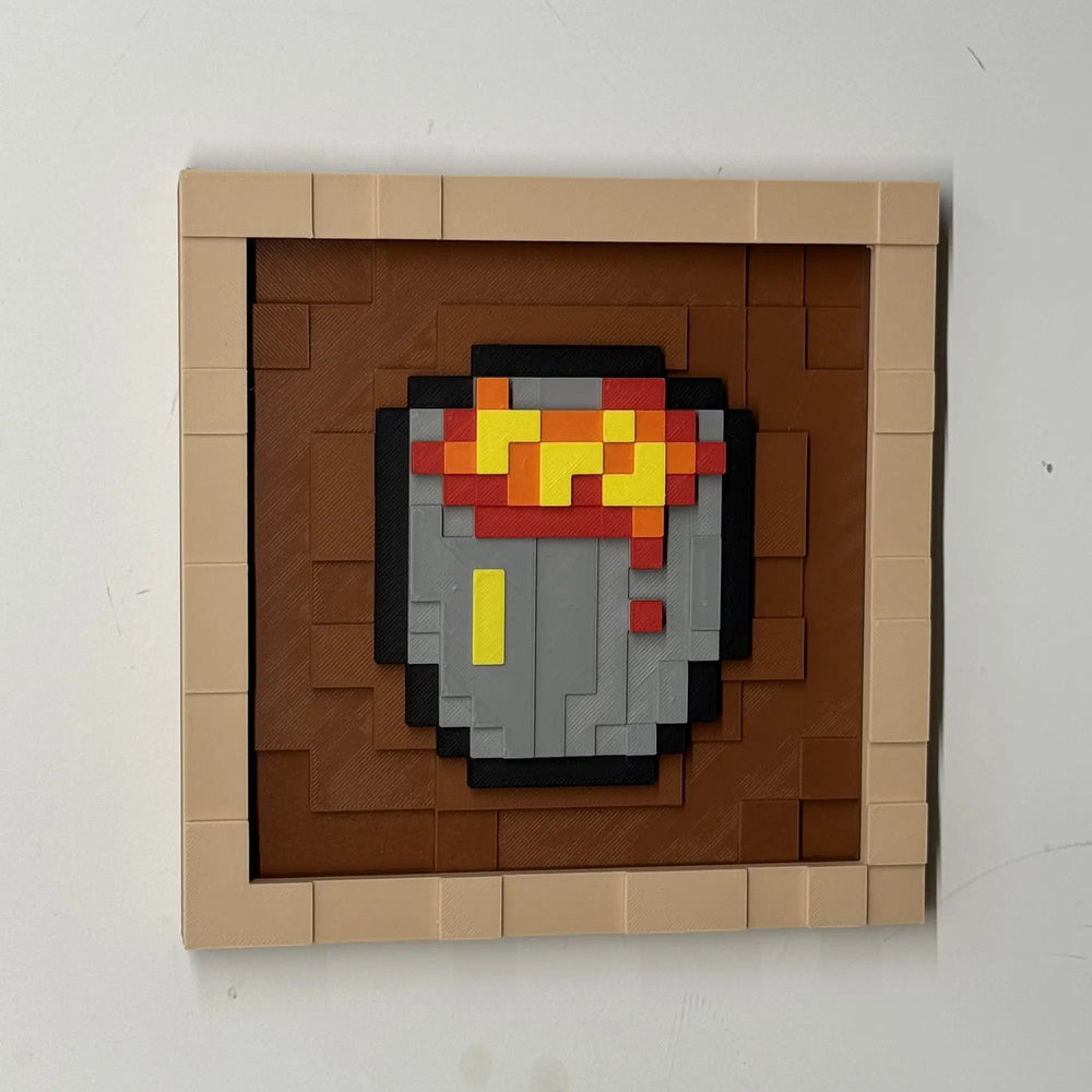 Pixel Game Item Frame – 3D Printed Display