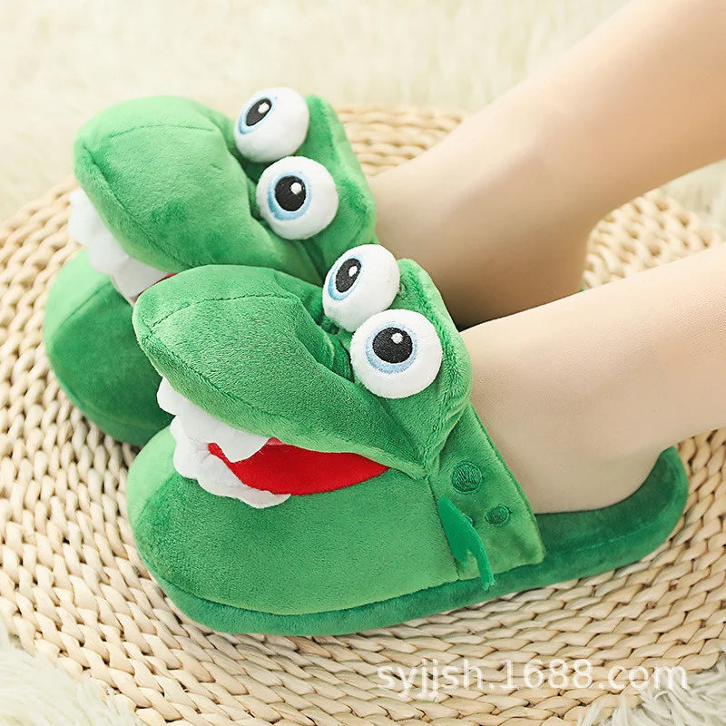 Crocodile Slippers – Funny Moving Mouth Cozy Home Shoes
