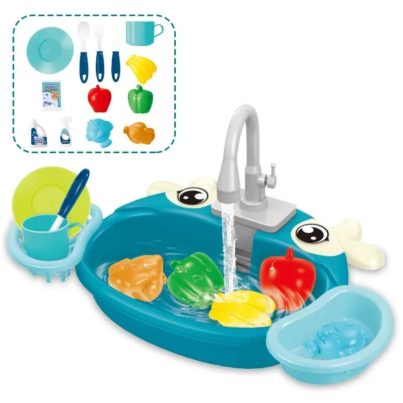 Kids Kitchen Sink Play Set with Running Water – Features | Toki Toy Box