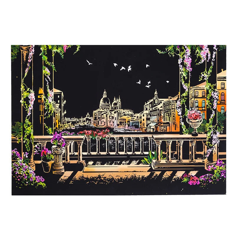 Scratch Art City Landmarks Kit – Creative DIY Decor