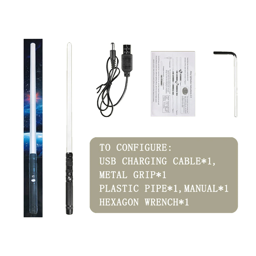 RGB Duel Light Sword – 16 Color Blade – Whats Included | Toki Toy Box