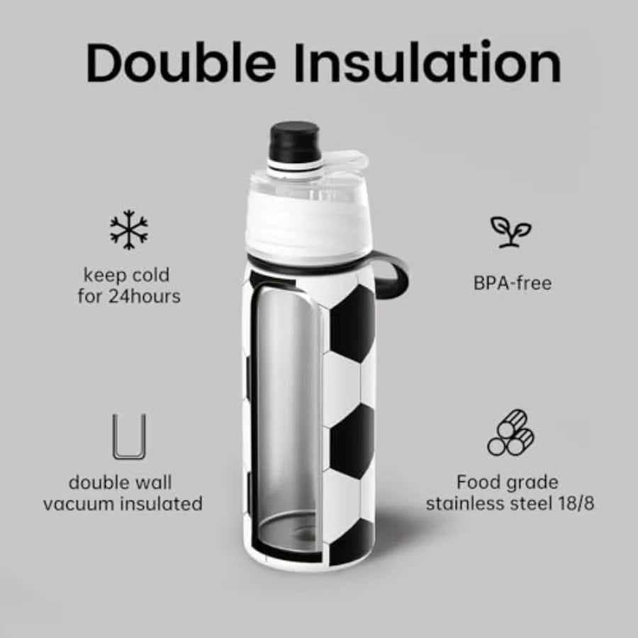 20oz Insulated Misting Water Bottle for Active Days