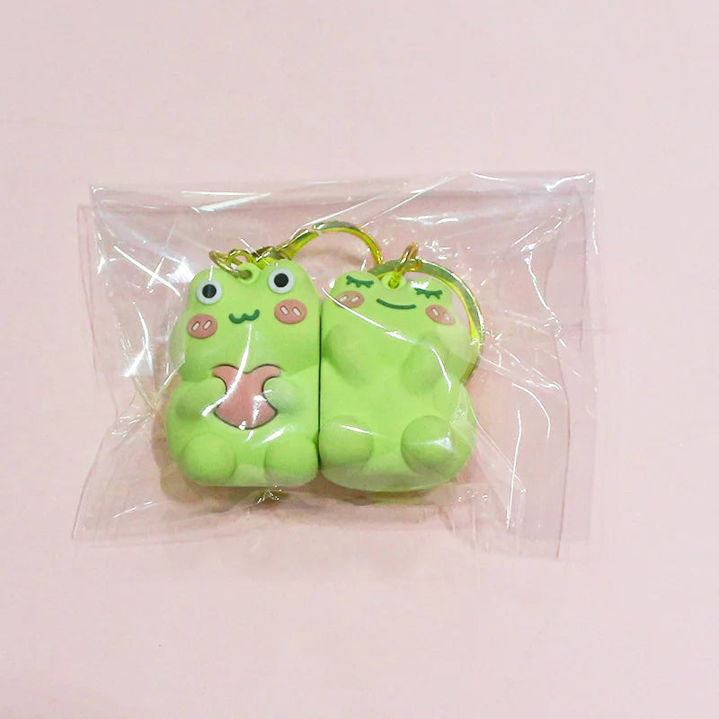 Magnetic Panda Couple Keychain – Cute Backpack Charm - Toki Toy Box