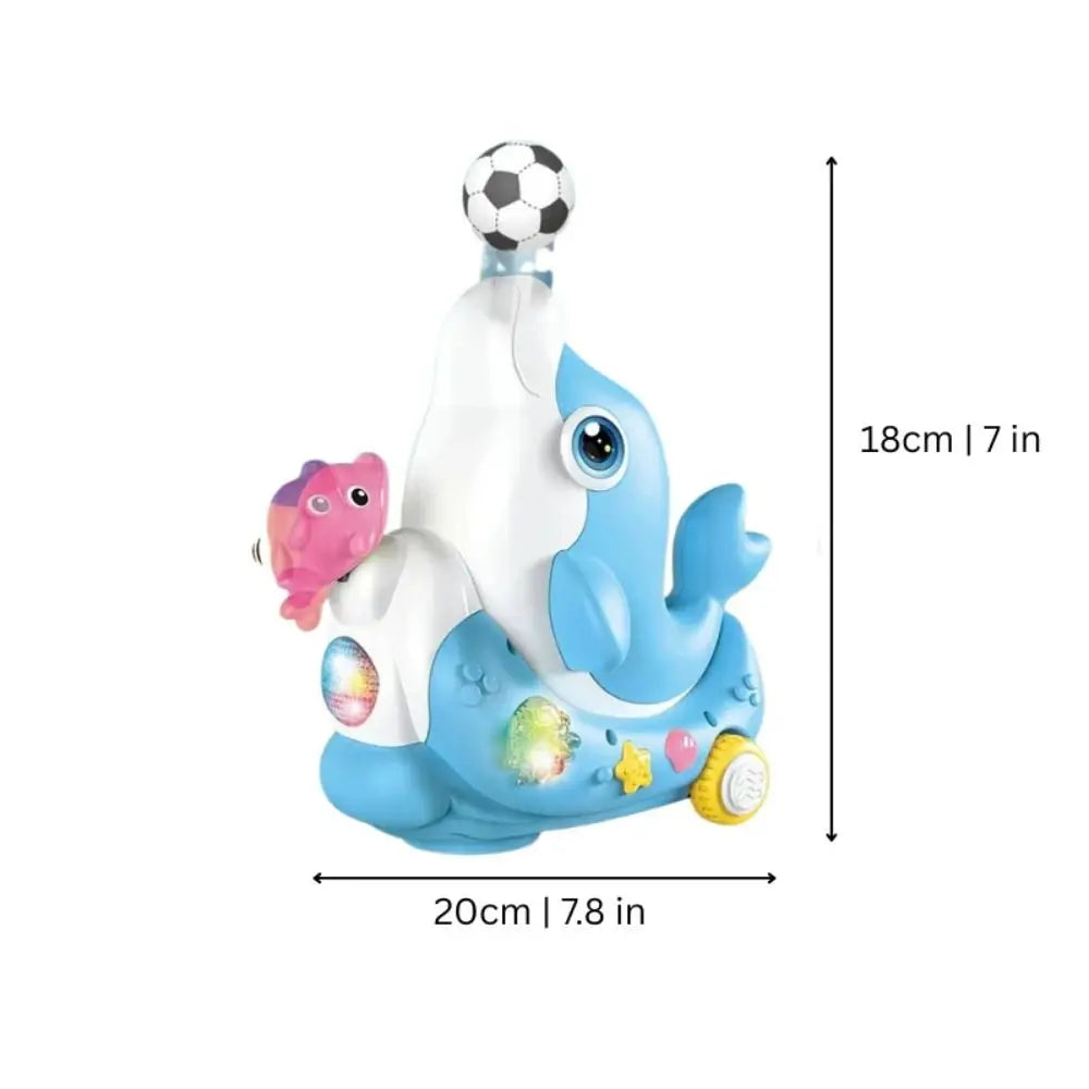 LED Dolphin Walking Toy – Musical Ball Blower – Whats Included | Toki Toy Box
