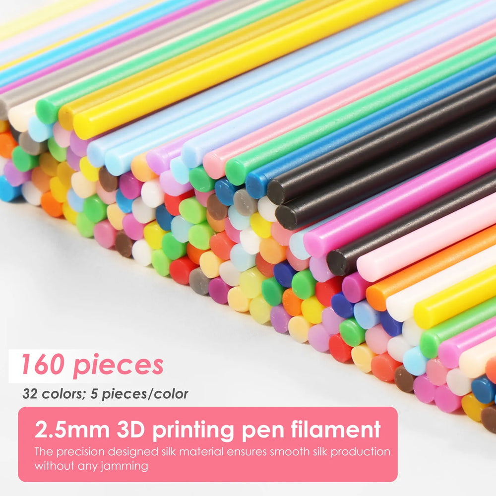 3D Pen Filament Refill Pack – 32 Vibrant Colors