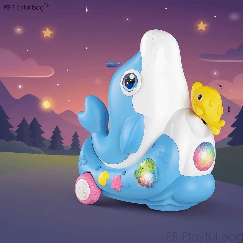 LED Dolphin Walking Toy – Musical Ball Blower – View 12 | Toki Toy Box