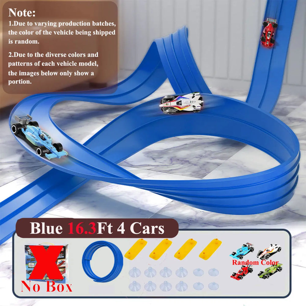 Flexible Roll-Up Race Track – Double-Lane Car Ramp