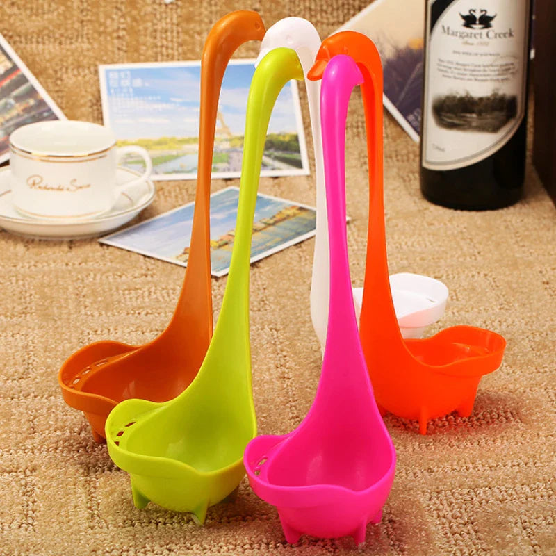 Swan Soup Spoon | Elegant Heat-Resistant Design | Toki Toy Box – Side View | Toki Toy Box