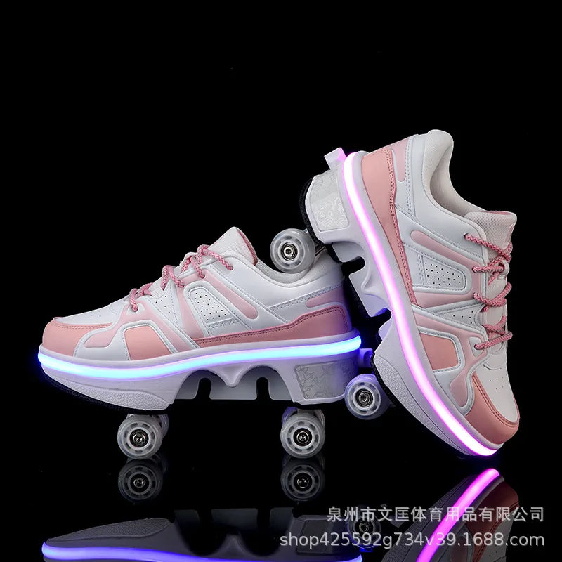 Transform Roller Shoes With Hidden Wheels