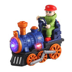 Classic Electric Steam Train Toy with LED, Music & Smoke – Battery Operated