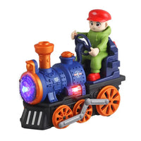 Classic Electric Steam Train Toy with LED, Music & Smoke – Battery Operated
