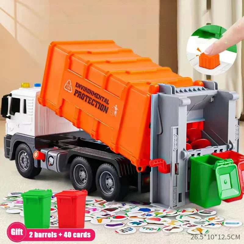 Interactive Garbage Truck Toy with Lights & Sounds