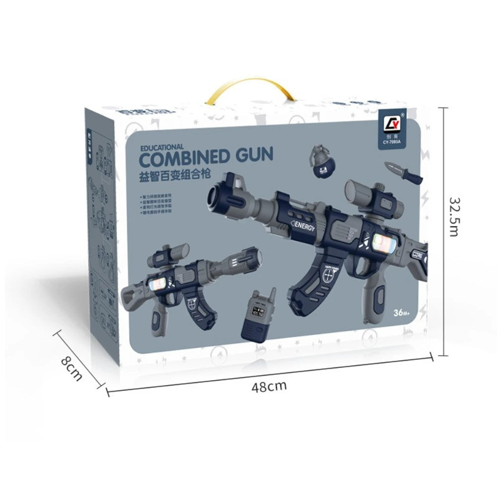 Magnetic DIY Blaster Builder Toy with Sound Effects